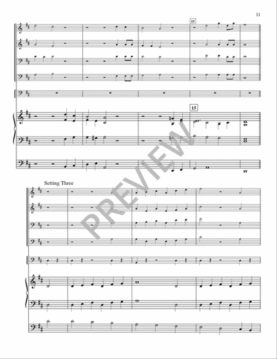 Festival Hymns for Organ, Brass, and Timpani - Volume 3, General Trombone scores gallery preview page 13