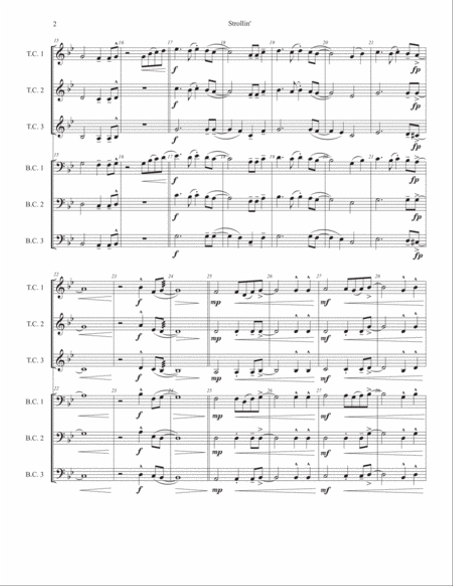 Strollin' Small Ensemble scores gallery preview page 2