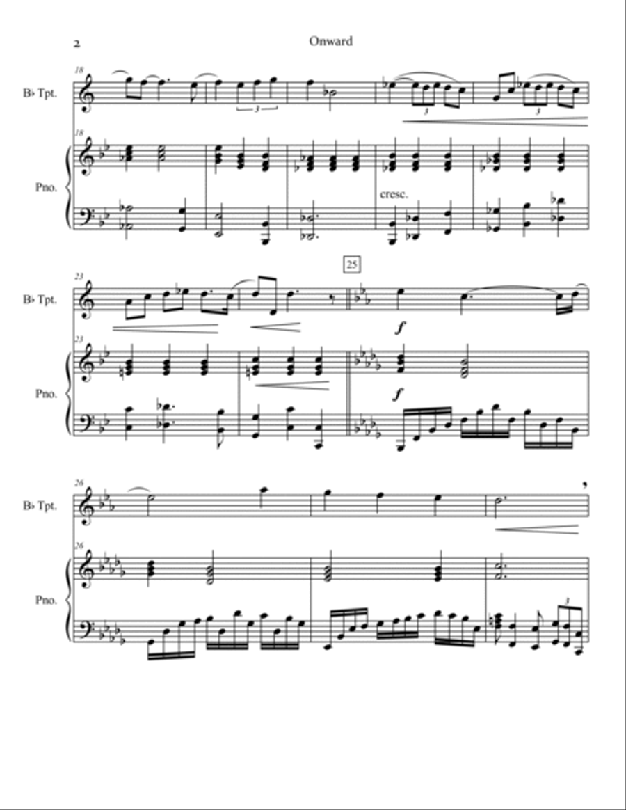 Onward: Recital Piece for Trumpet Trumpet Duet scores gallery preview page 3