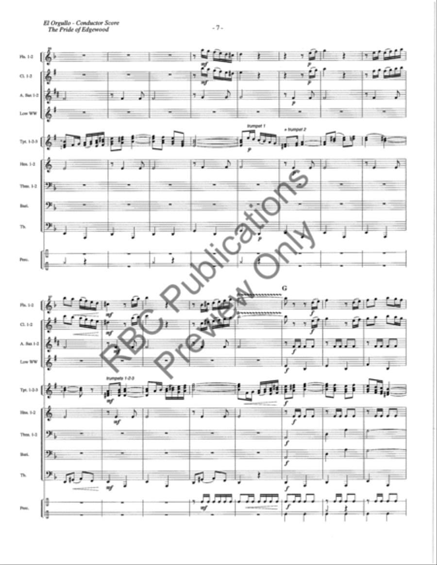 El Orgullo (Score) El Orgullo (Score) Concert Band scores gallery preview page 12