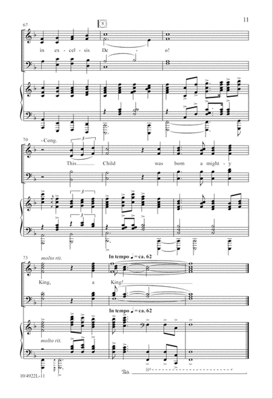 Born a Mighty King Born a Mighty King 4-Part scores gallery preview page 11