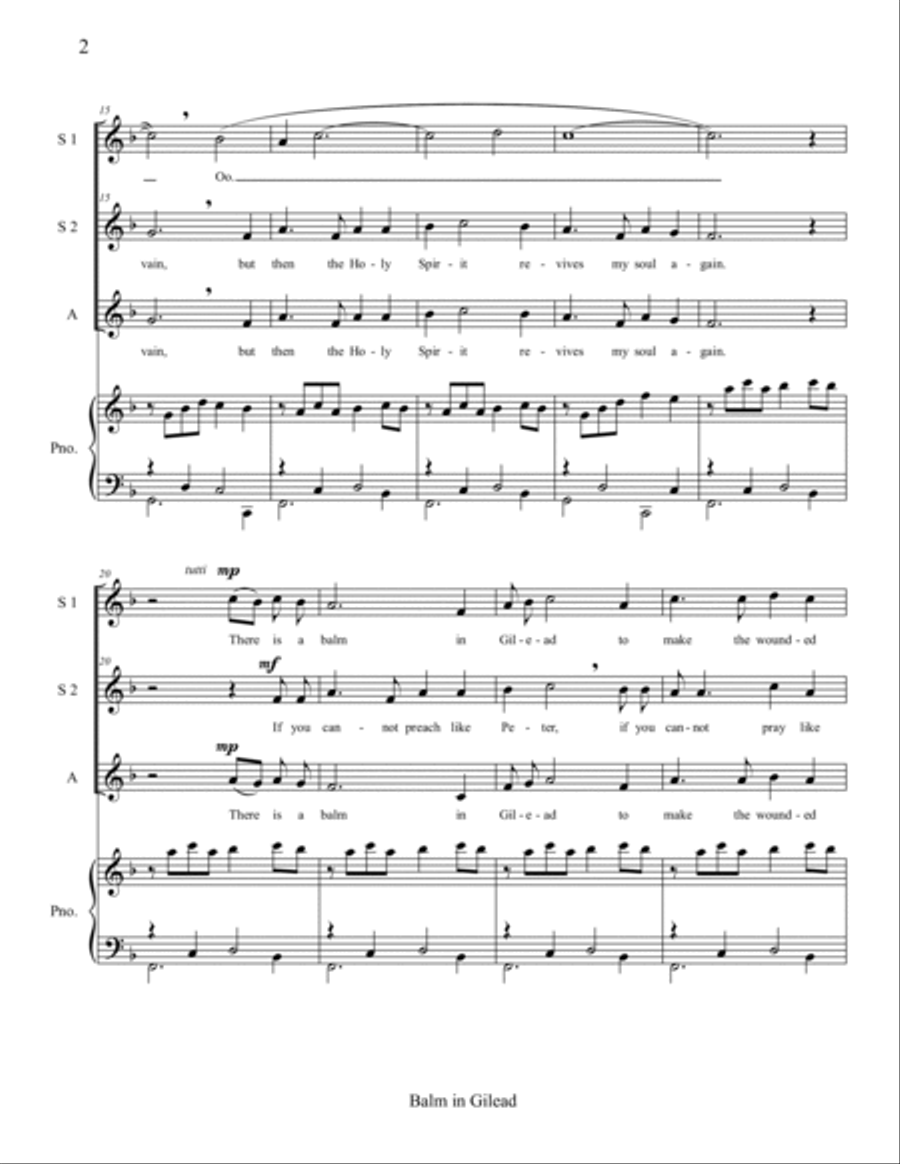 Balm in Gilead (SSA) SSA scores gallery preview page 2