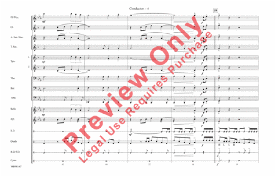 Gonna Fly Now (Theme from Rocky) Marching Band scores gallery preview page 5
