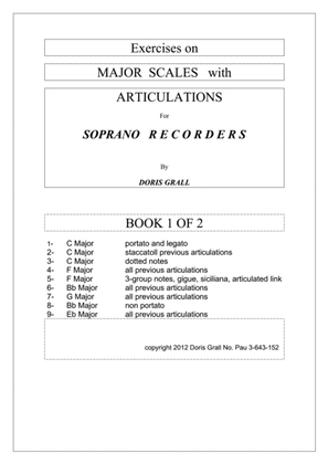Book 1- Articulations on Major Scales for Soprano Recorder
