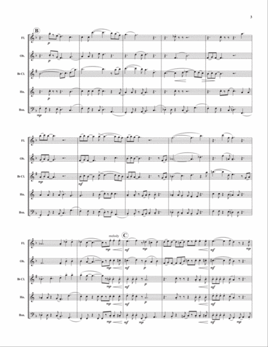 Whisper Me Your Dreams Woodwind Quintet scores gallery preview page 4
