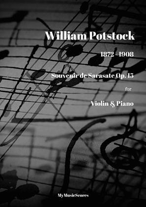Book cover for Potstock Souvenir de Sarasate Op 15 for Violin and Piano