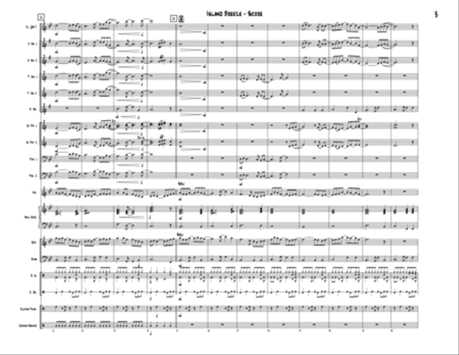Island Breeze (Score) Island Breeze (Score) Jazz Ensemble scores gallery preview page 3