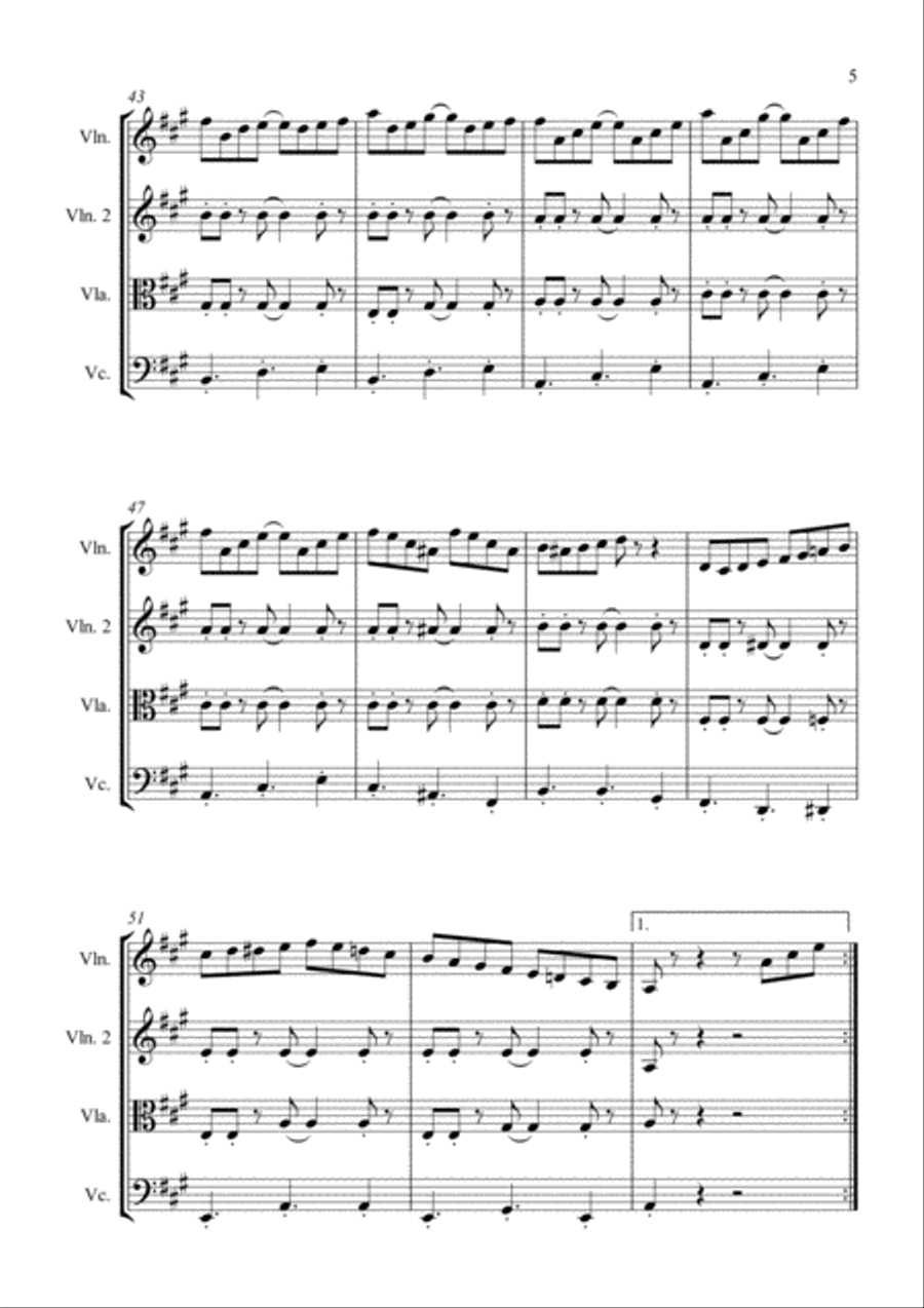 Tico Tico String Quartet scores gallery preview page 6
