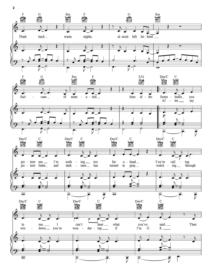 Time After Time Acoustic Guitar scores gallery preview page 2