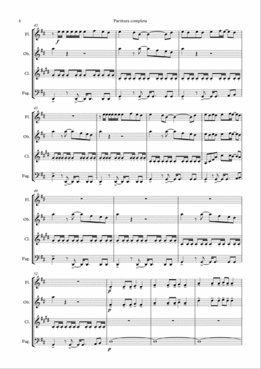 Best Day Of My Life Woodwind Quartet scores gallery preview page 5