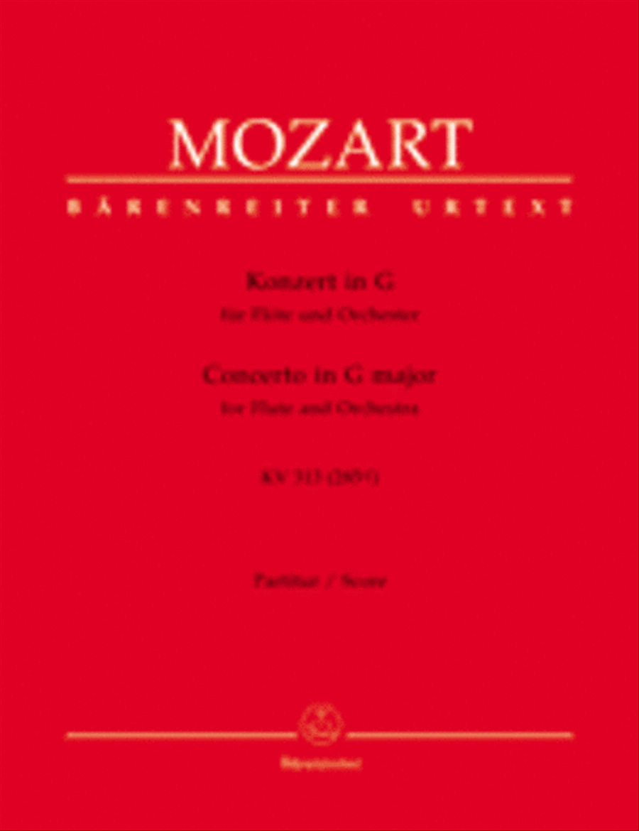 Concerto for Flute and Orchestra G major, KV 313 (285c) Flute scores gallery preview page 1