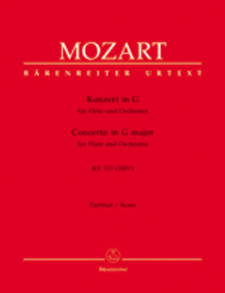 Book cover for Concerto for Flute and Orchestra G major, KV 313 (285c)