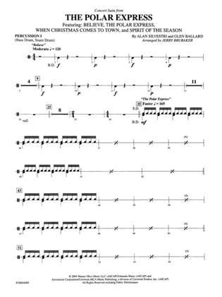 The Polar Express, Concert Suite from: 1st Percussion