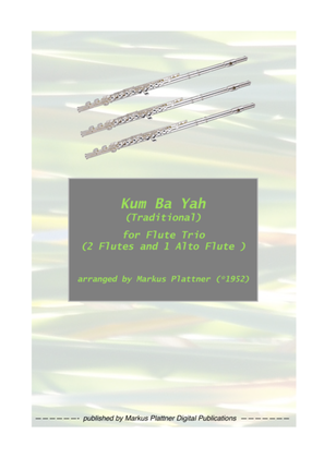 Book cover for ‘Kum Ba Ya’ for Flute Trio (2 flutes and alto flute)