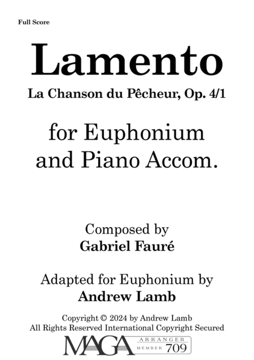 Gabriel Fauré | Lamento | for Euphonium image number null