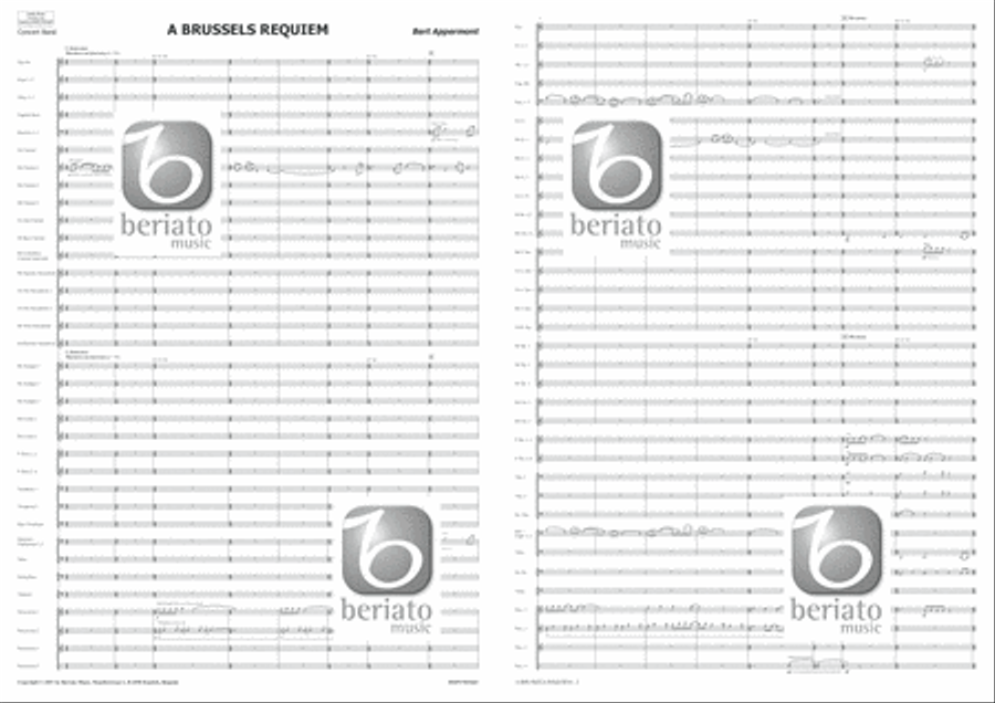 A Brussels Requiem Concert Band scores gallery preview page 2