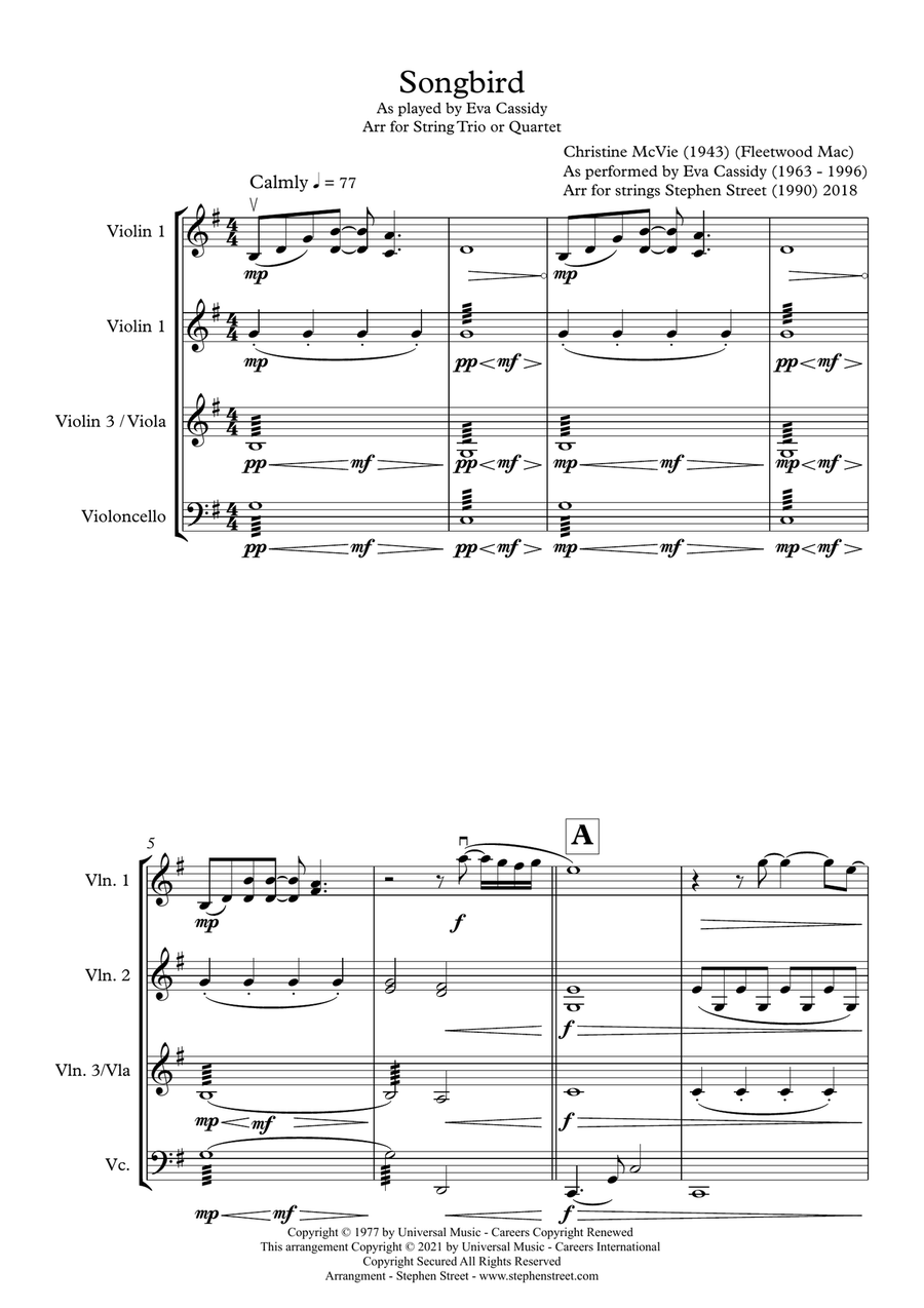 Songbird String Quartet scores gallery preview page 2