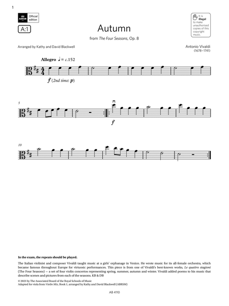 Autumn (Grade Initial, A1, from the ABRSM Viola Syllabus from 2024)