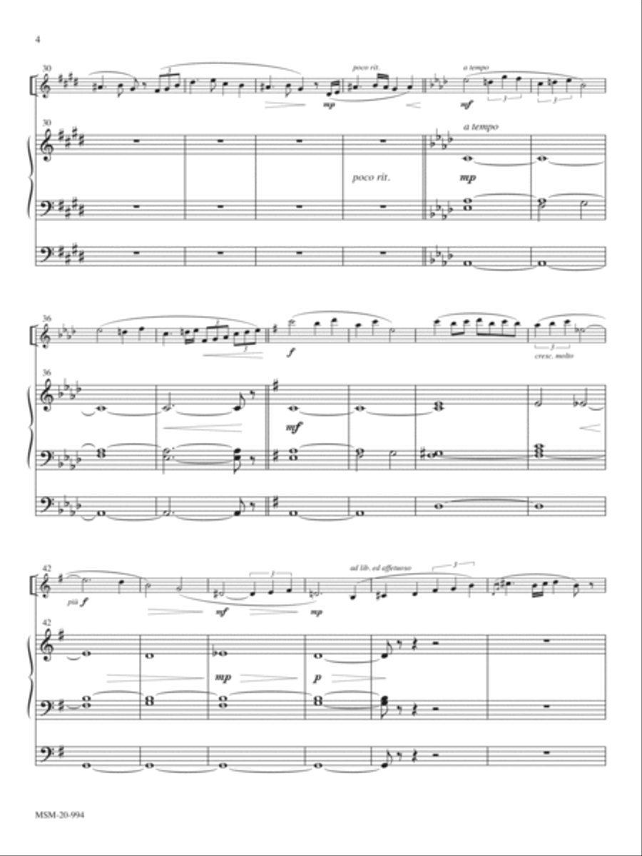 Peace for Violin and Organ Violin scores gallery preview page 3