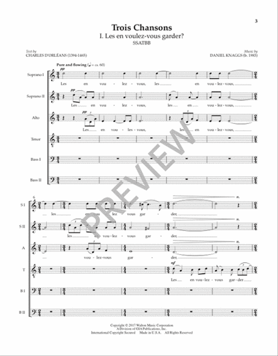 Trois Chansons Trois Chansons Divisi scores gallery preview page 4