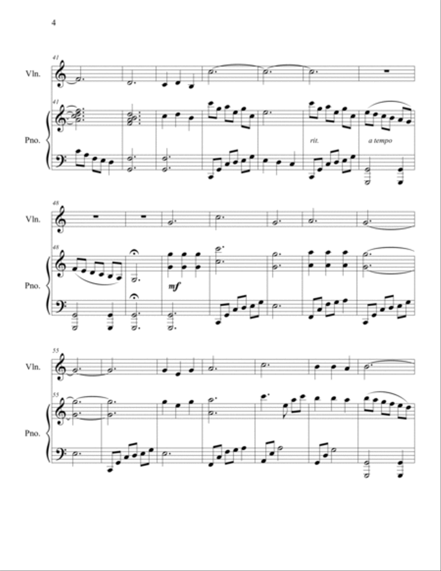 Blessed Assurance (Piano & Violin) Violin Solo scores gallery preview page 4