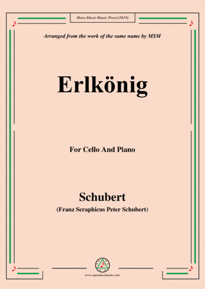 Book cover for Schubert-Erlkönig,for Cello and Piano