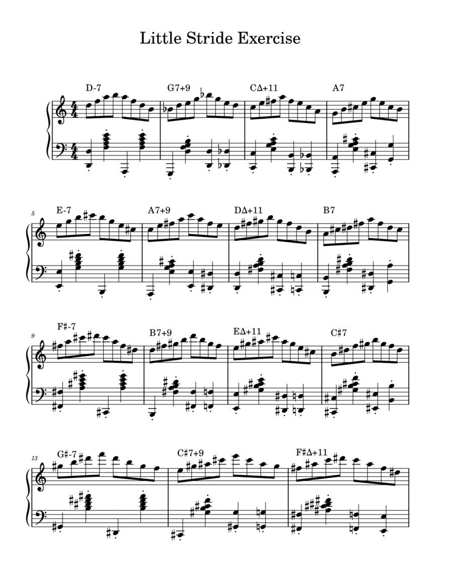 Little Stride Exercise Little Stride Exercise Piano Method scores gallery preview page 1