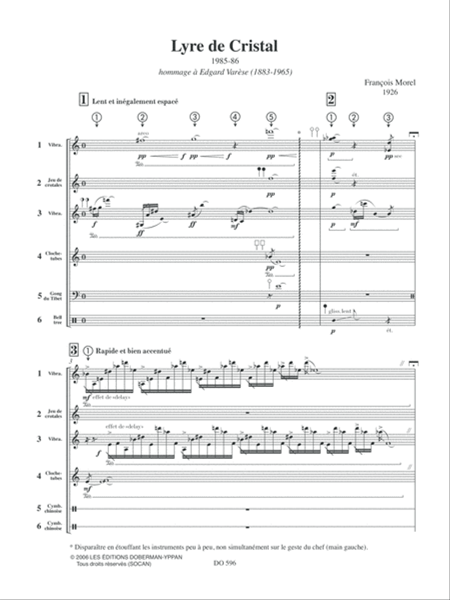 Lyre de cristal Percussion scores gallery preview page 5