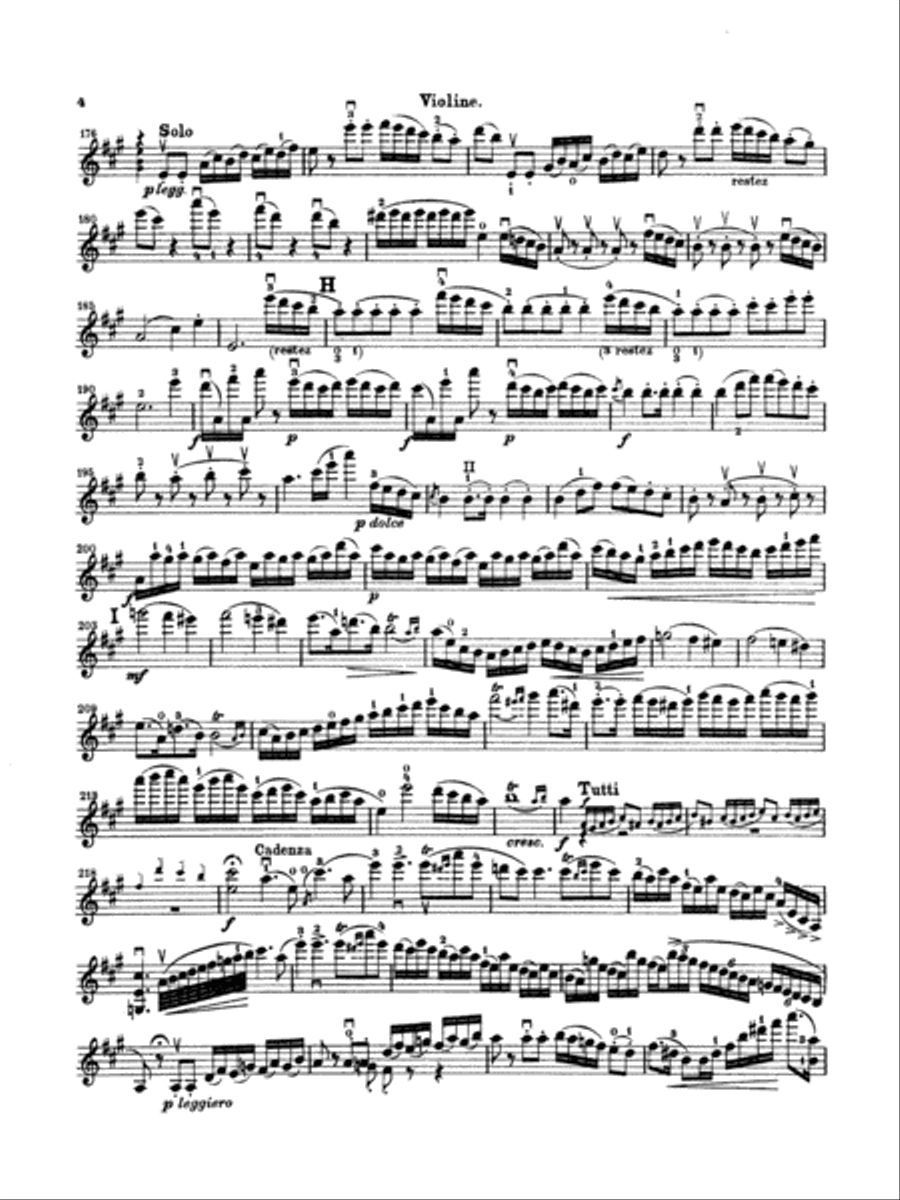 Mozart: Violin Concerto No. 5 in A Major, K. 219 Violin Solo scores gallery preview page 4