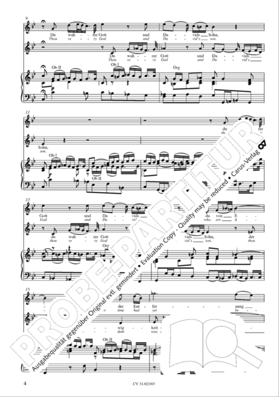 Thou very God and David's Son (3rd version) (Du wahrer Gott und Davids Sohn) 4-Part scores gallery preview page 5