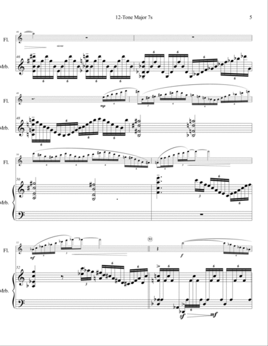 12-Tone Major Sevens Flute scores gallery preview page 6