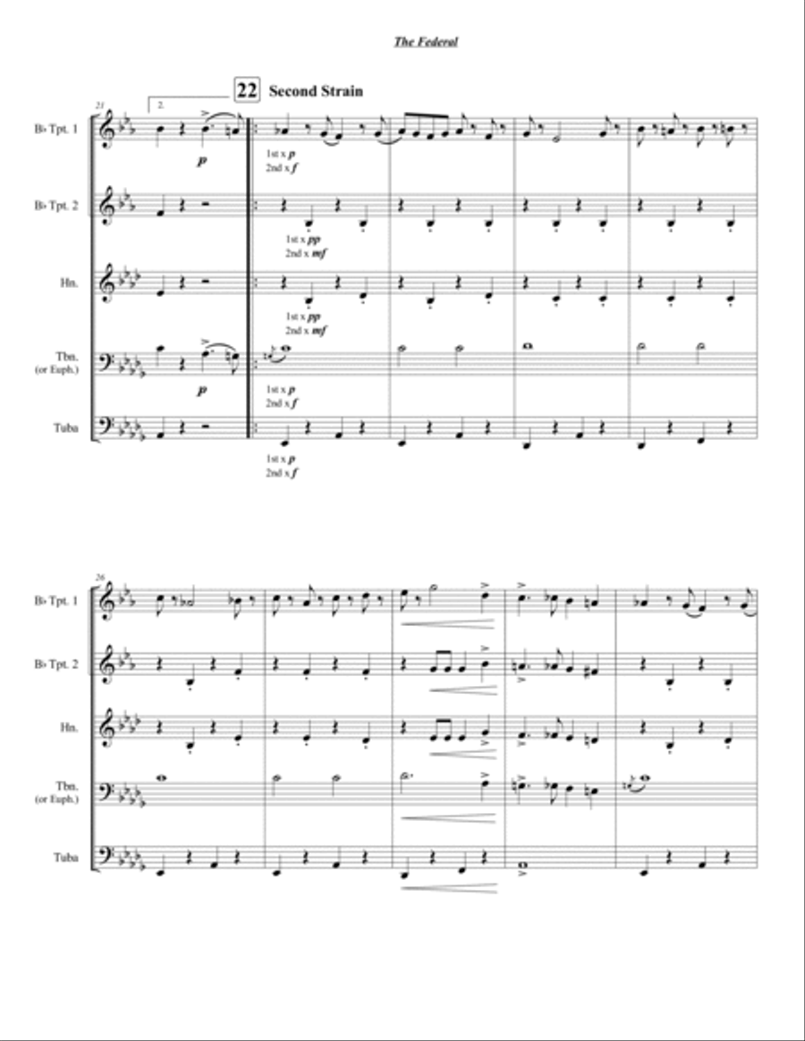 The Federal Brass Quintet scores gallery preview page 5