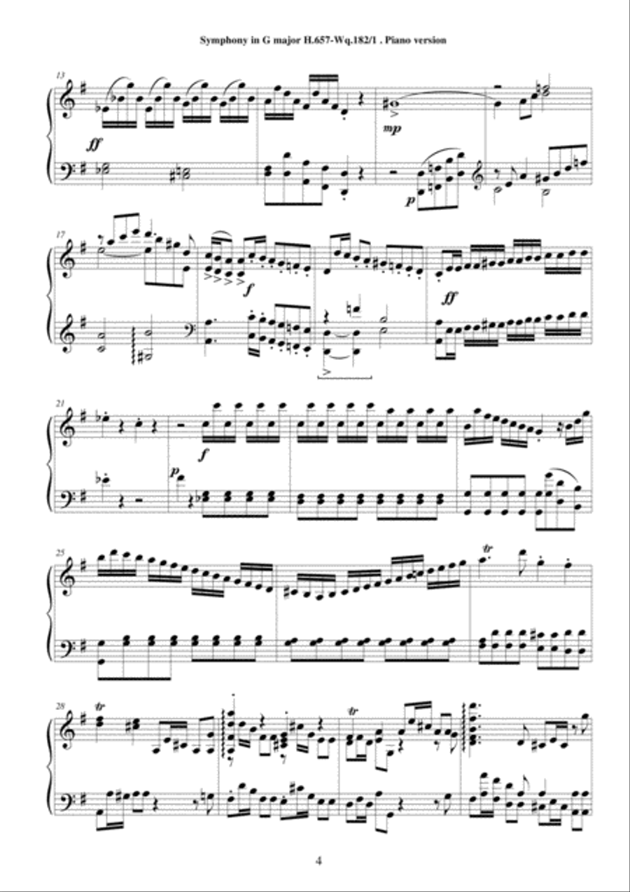 Bach C.P.E - Six symphonies - Piano version Piano Solo scores gallery preview page 4