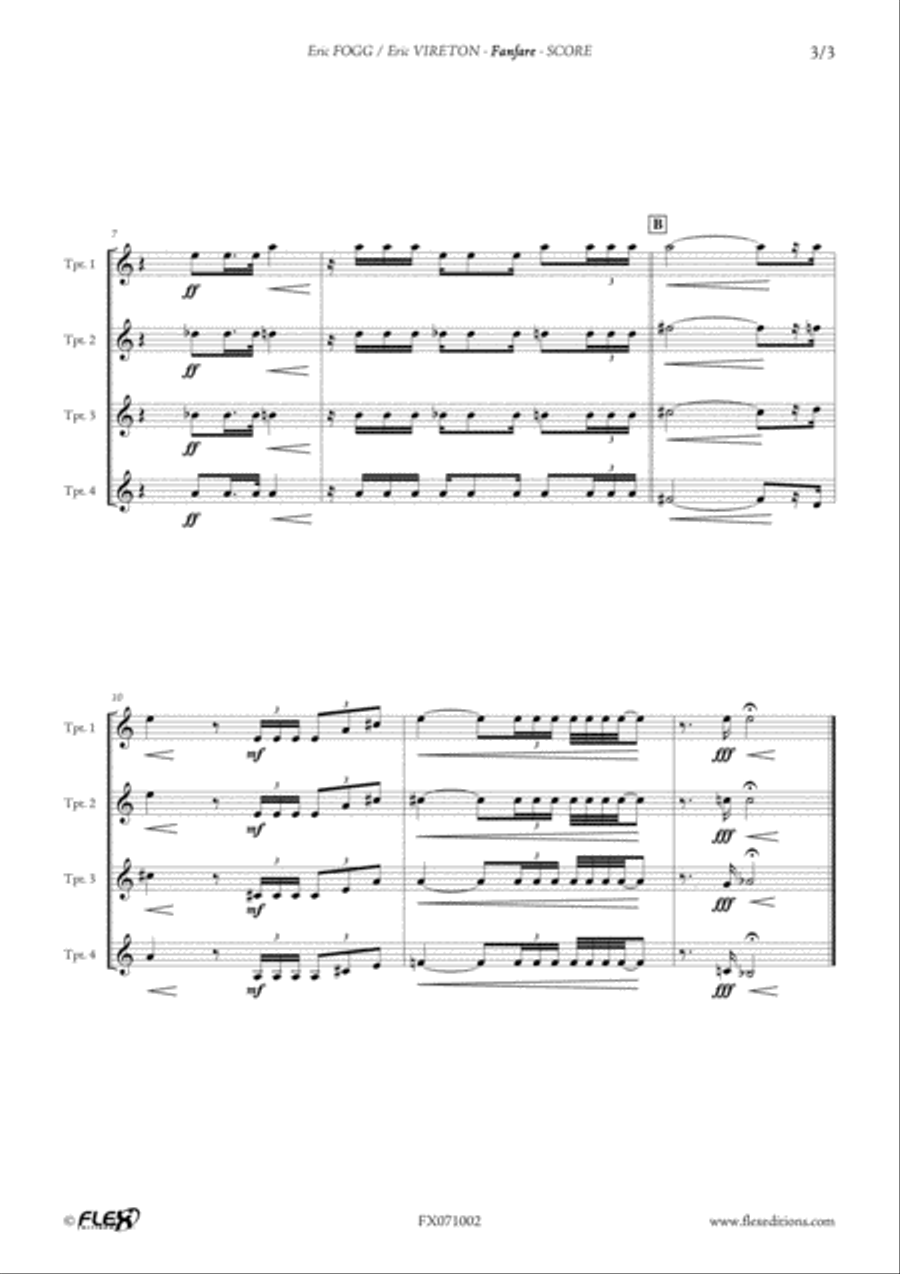 Fanfare Fanfare Trumpet scores gallery preview page 3