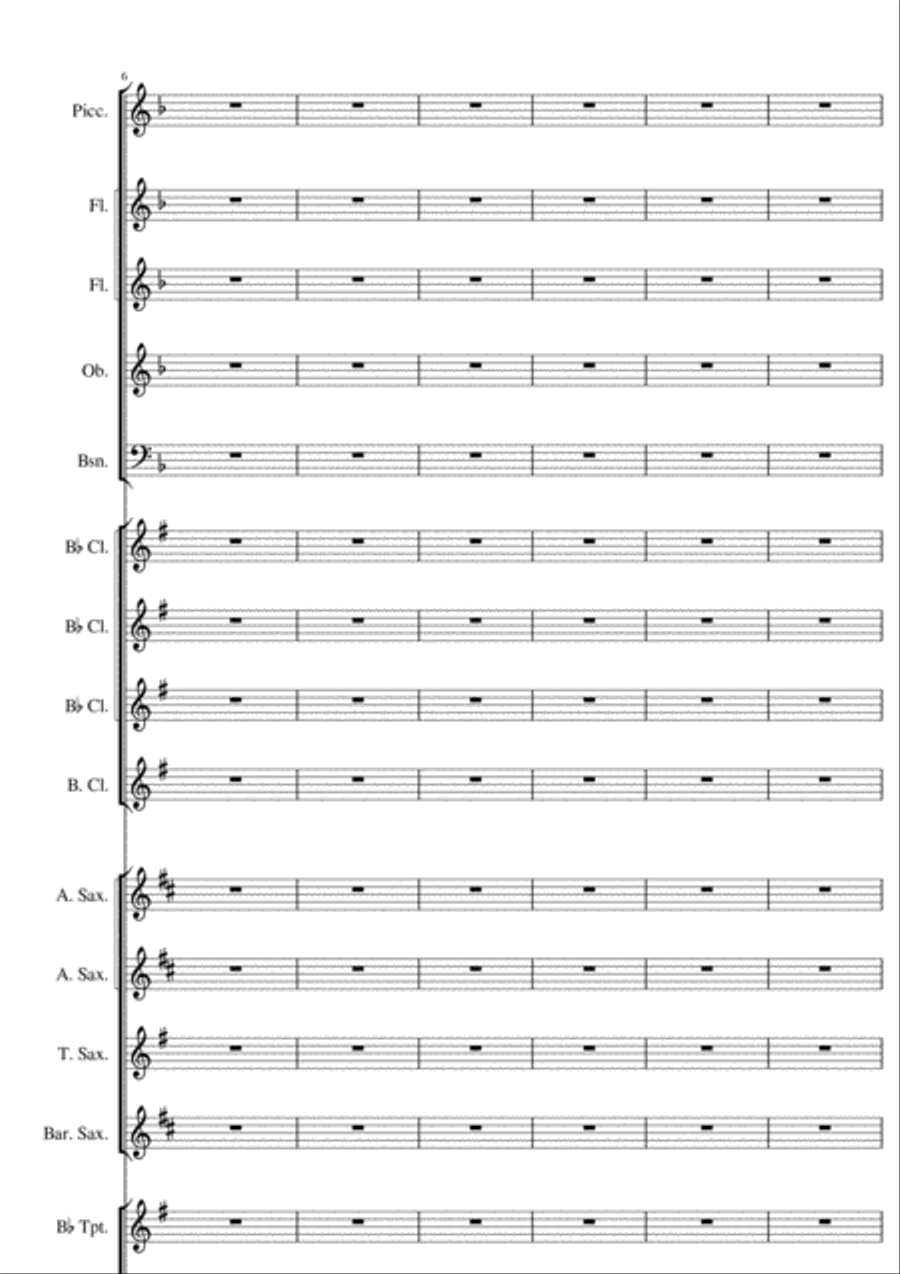 Running of the Horses Concert Band scores gallery preview page 3