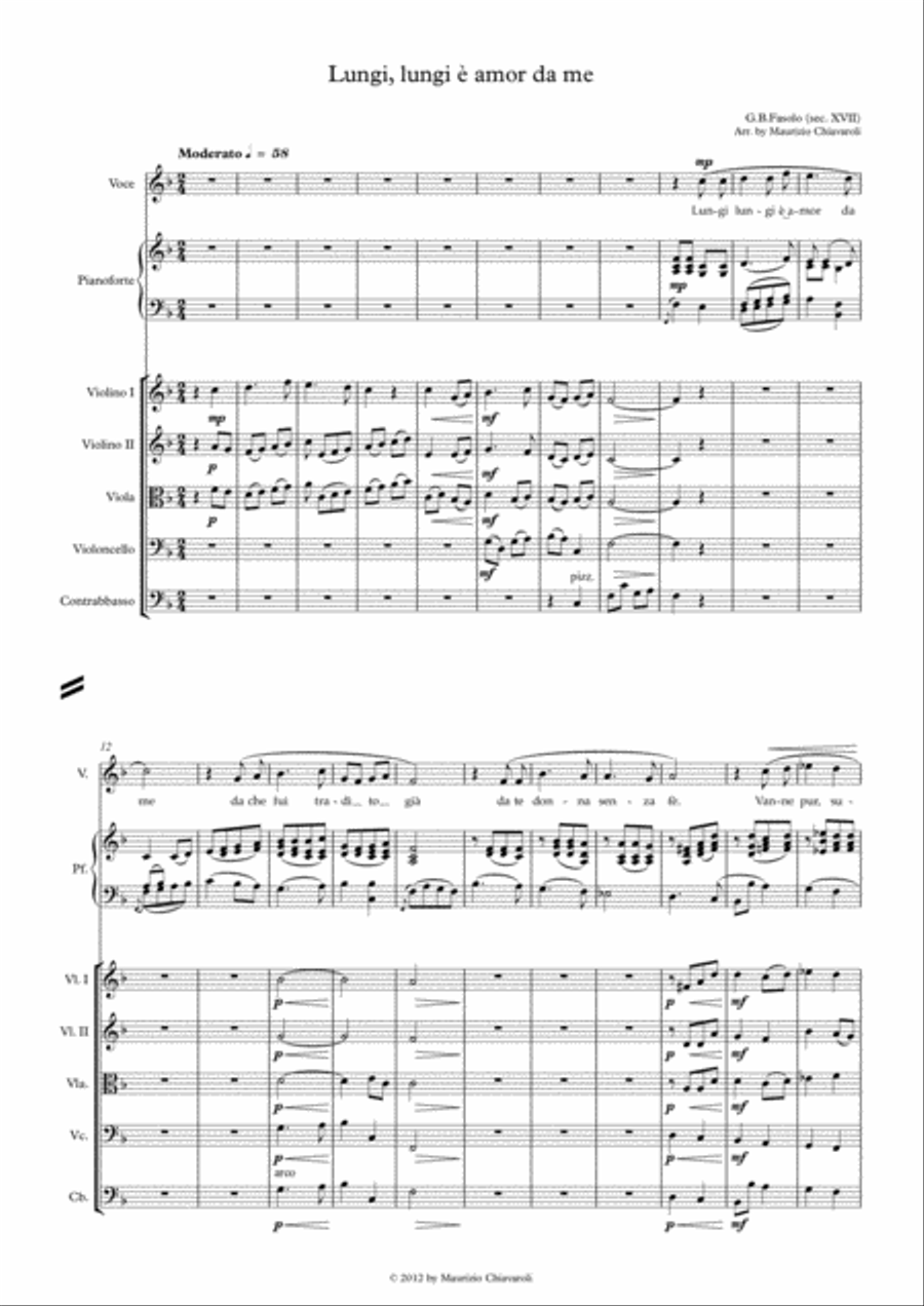 Lungi, lungi è amor da me Chamber Orchestra scores gallery preview page 2