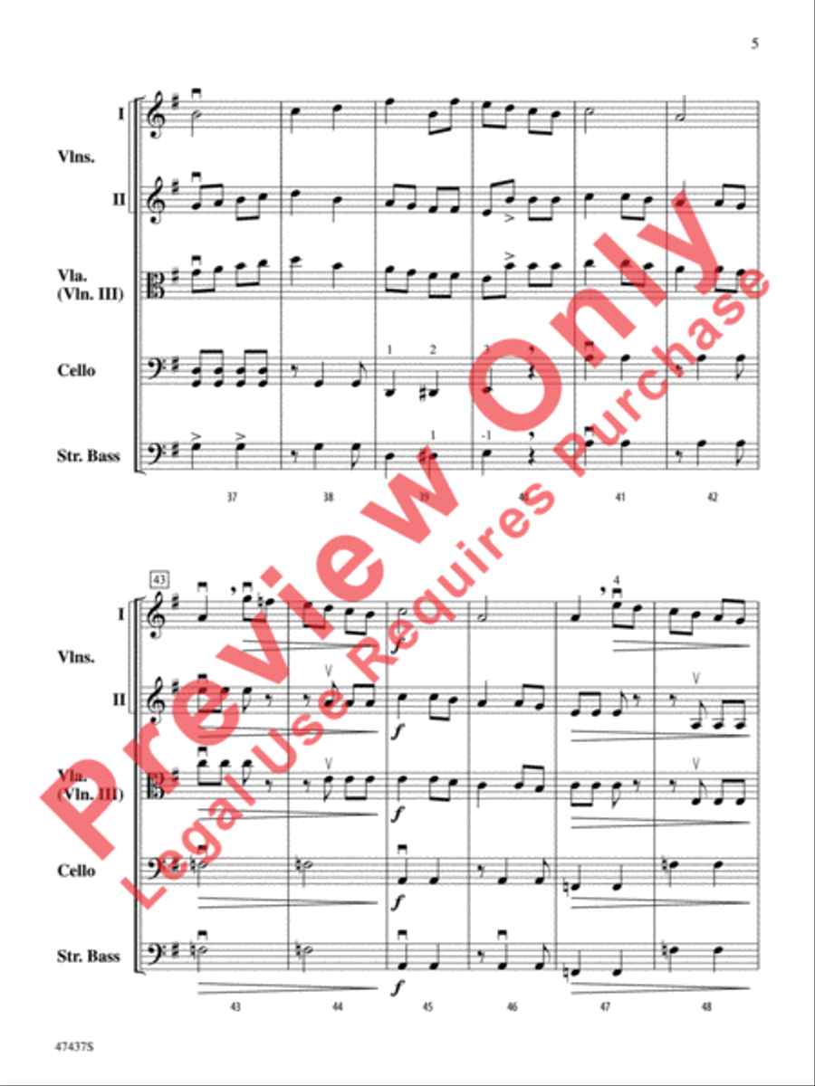 Dance of the Red Dragons String Orchestra scores gallery preview page 6