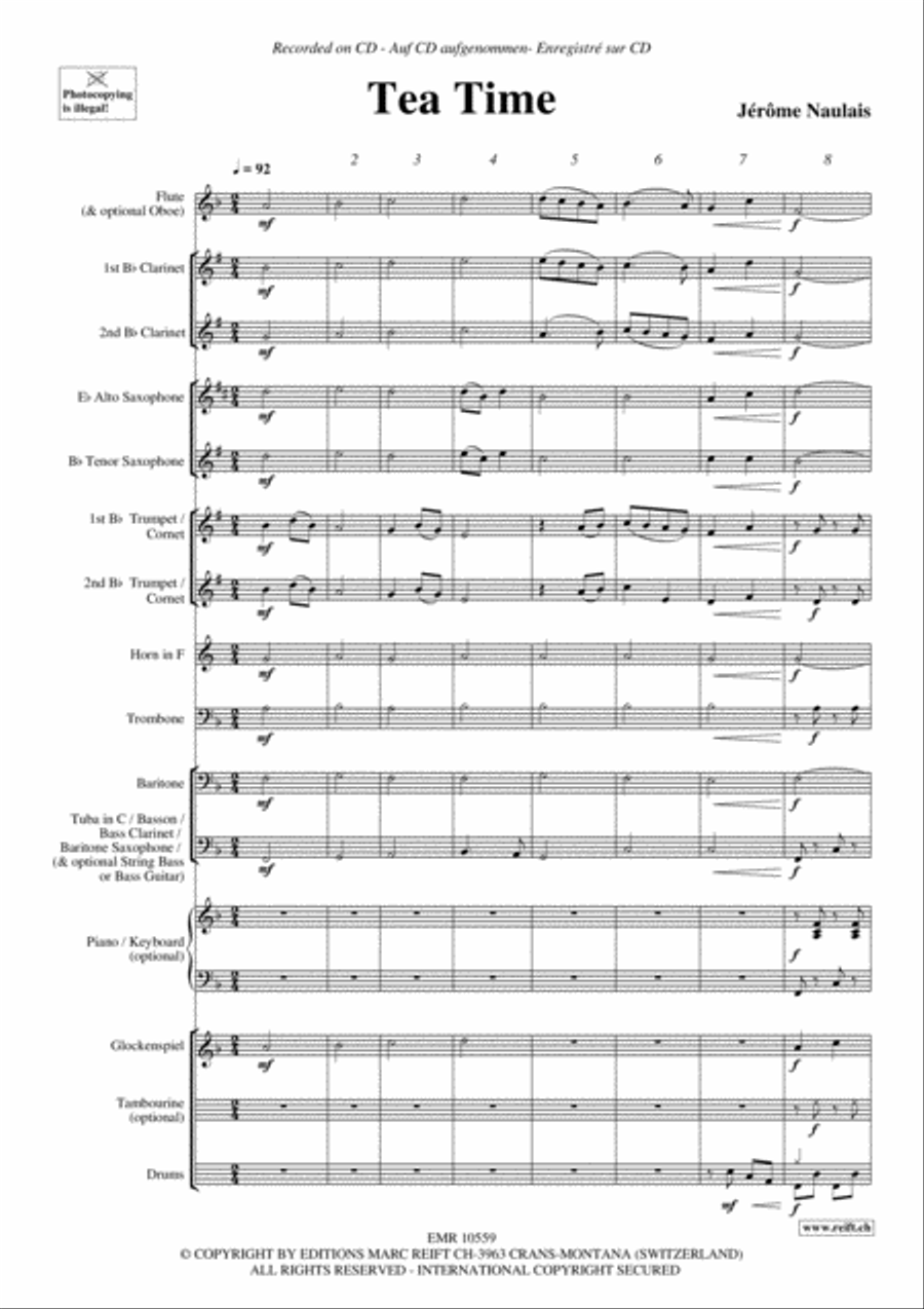 Tea Time Concert Band scores gallery preview page 3