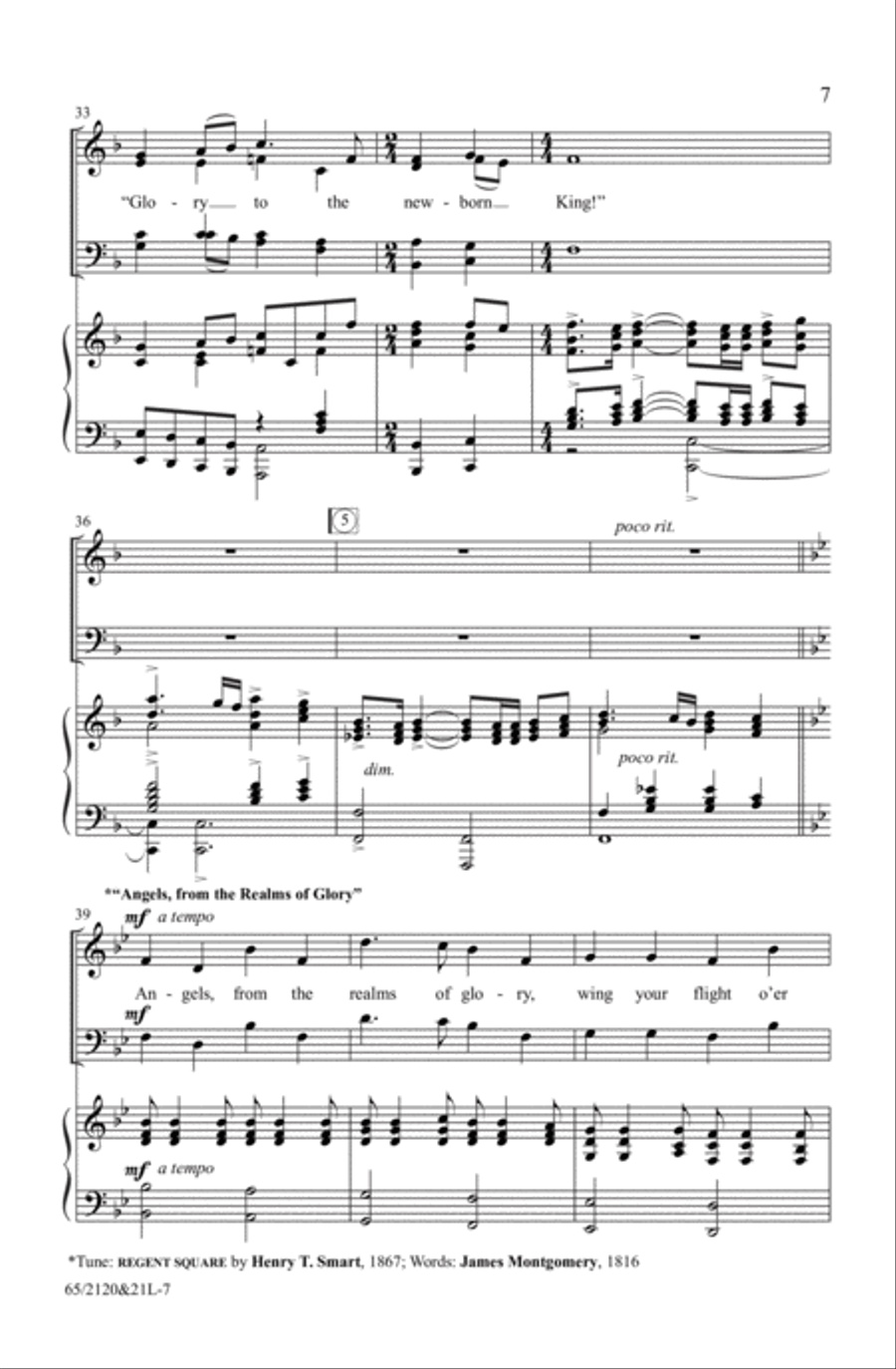 A New and Glorious Morn! 4-Part scores gallery preview page 7