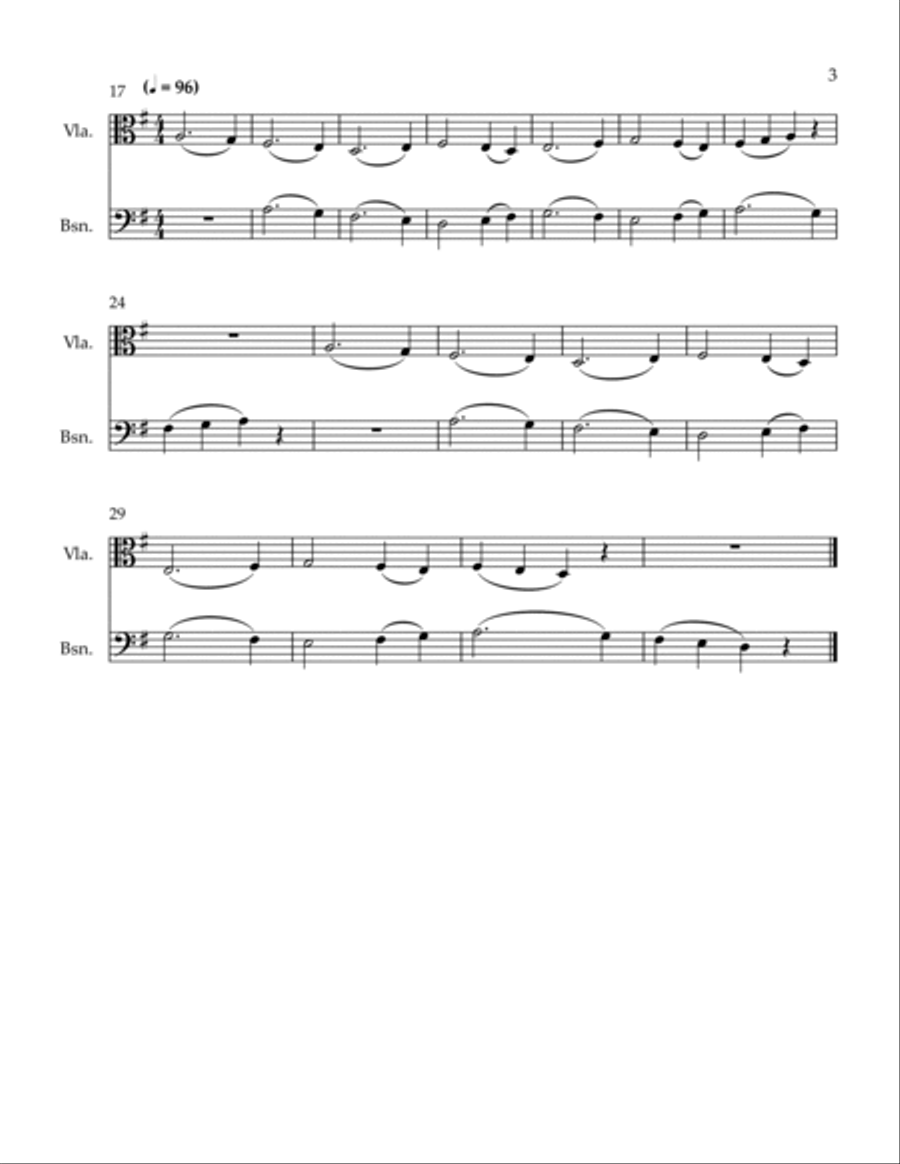 3 Conversations Bassoon scores gallery preview page 3