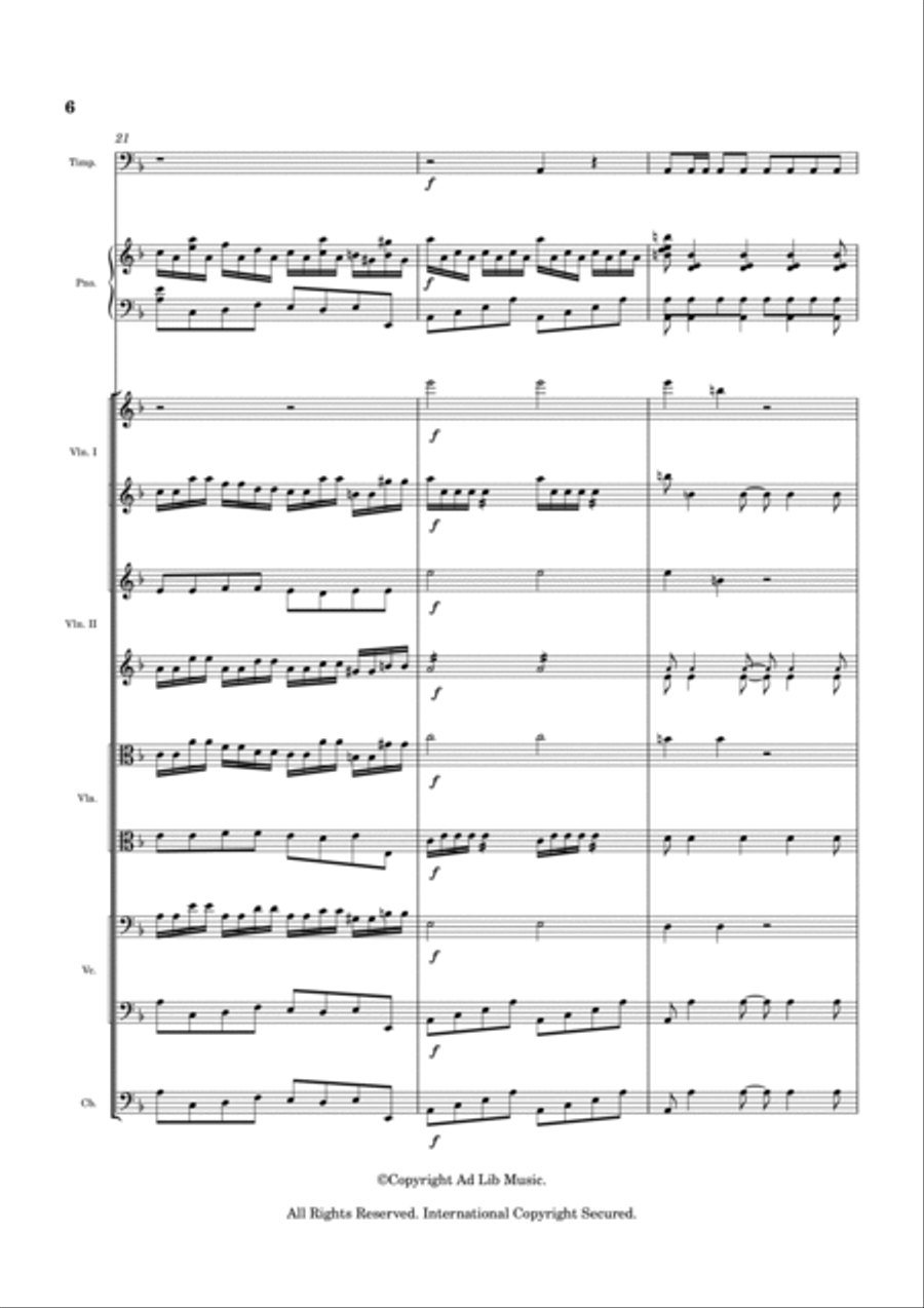 Dies Irae from Requiem in D minor by Mozart (String Orchestra Version) String Orchestra scores gallery preview page 6