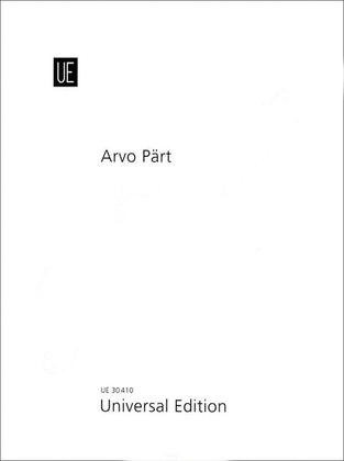 Arvo Part - Partita Op 2 For Piano