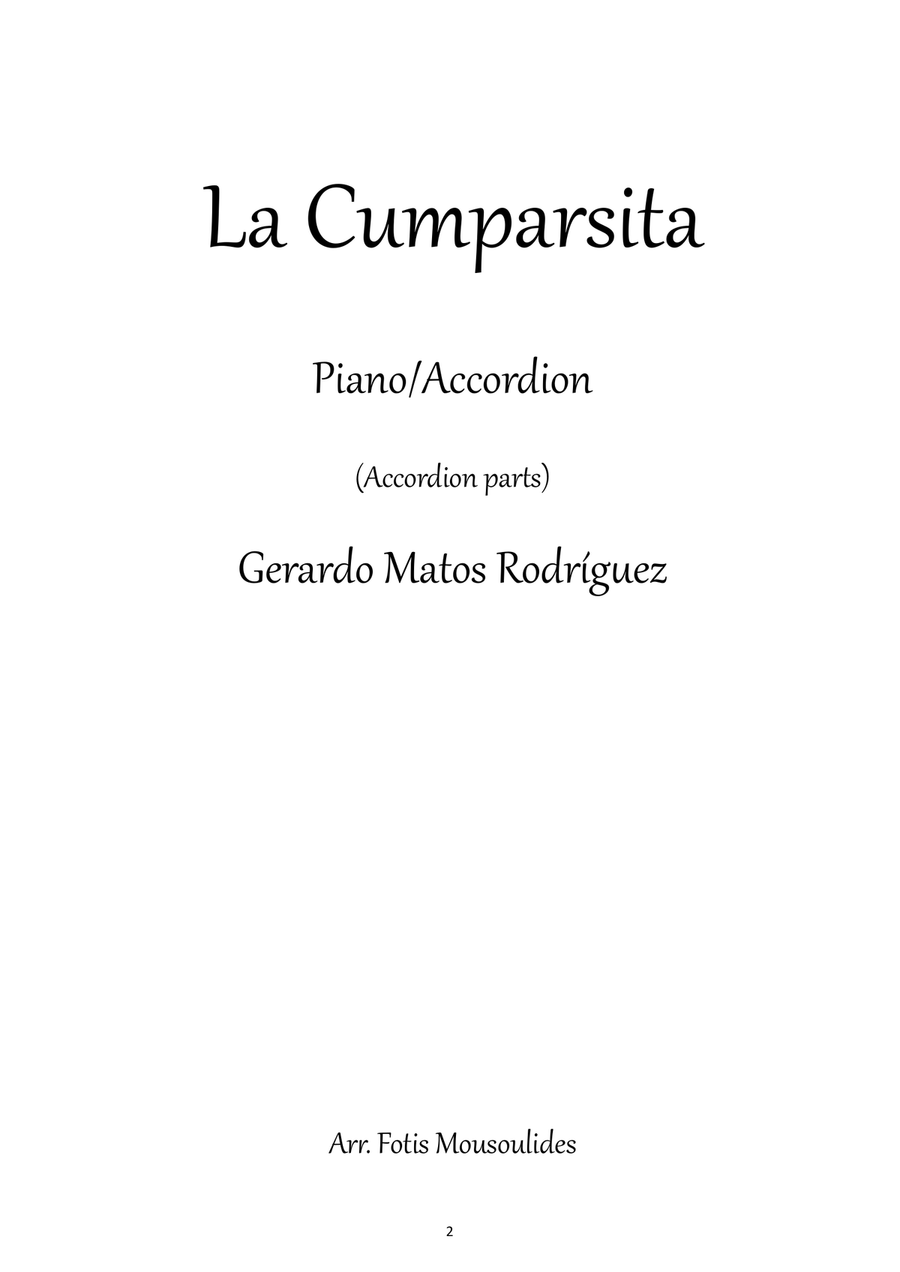 La cumparsita for accordion+piano Piano scores gallery preview page 2