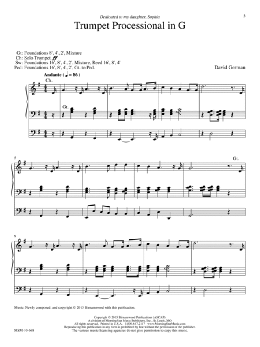 Trumpet Processional in G Trumpet scores gallery preview page 6