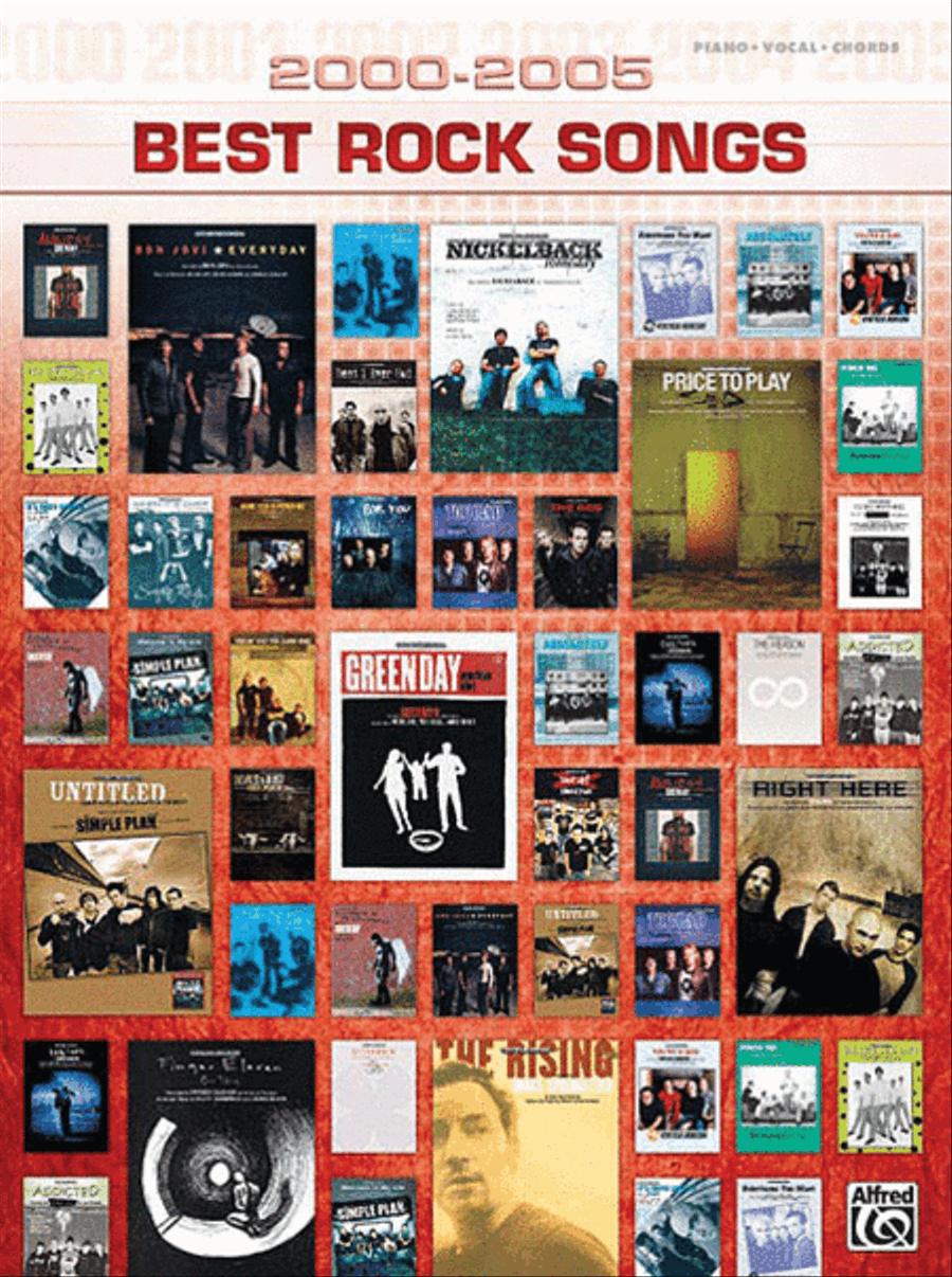 2000-2005 Best Rock Songs Piano, Vocal, Guitar scores gallery preview page 1