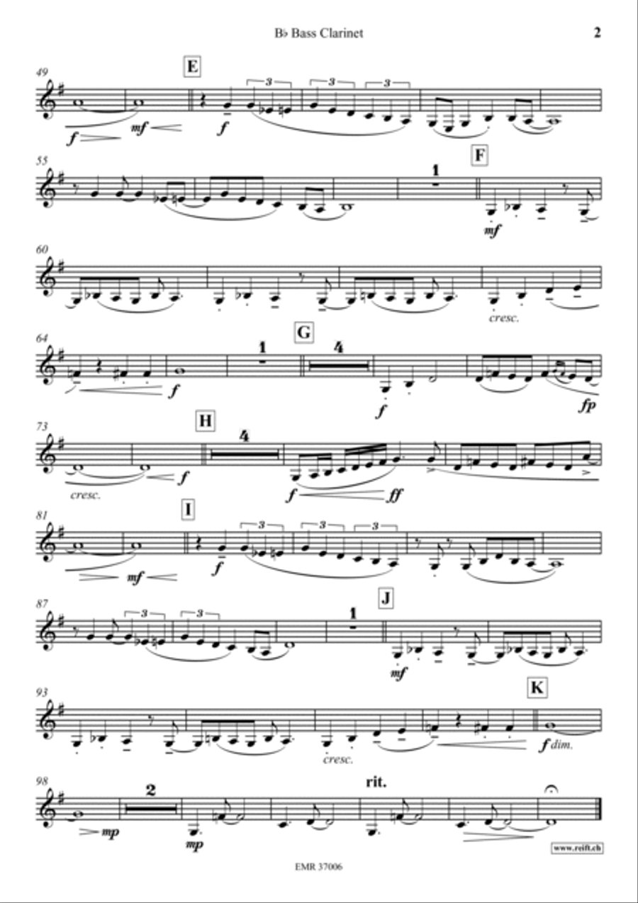 Slap That Bass Bass Clarinet scores gallery preview page 3