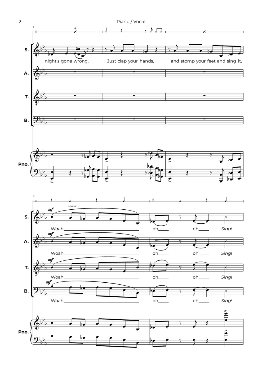 Sing Sing 4-Part scores gallery preview page 2