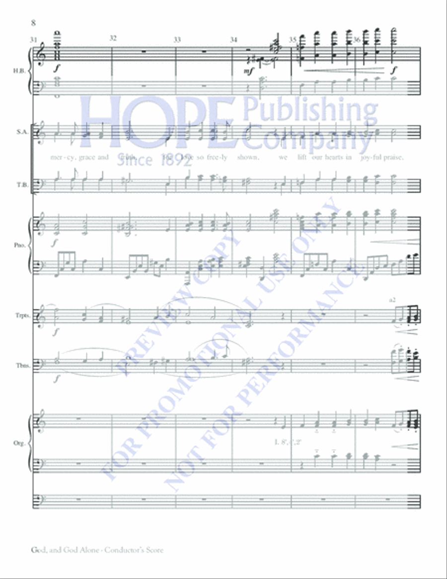 God, and God Alone Choir scores gallery preview page 8