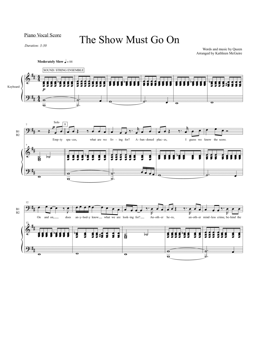 The Show Must Go On Jazz Ensemble scores gallery preview page 1