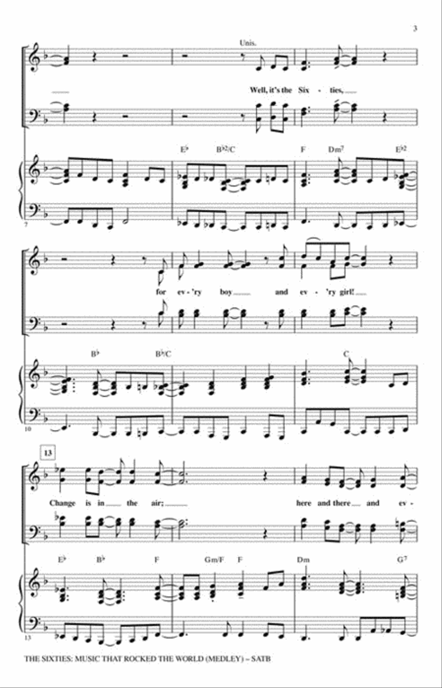 The Sixties: Music that Rocked the World Show Choir scores gallery preview page 3